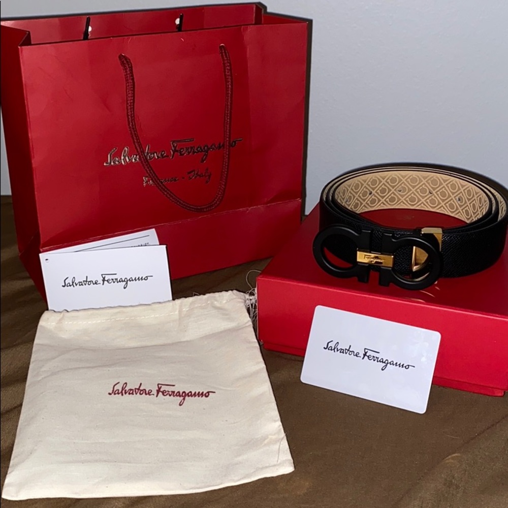 Reversible Black and Tan Ferragamo belt brand new